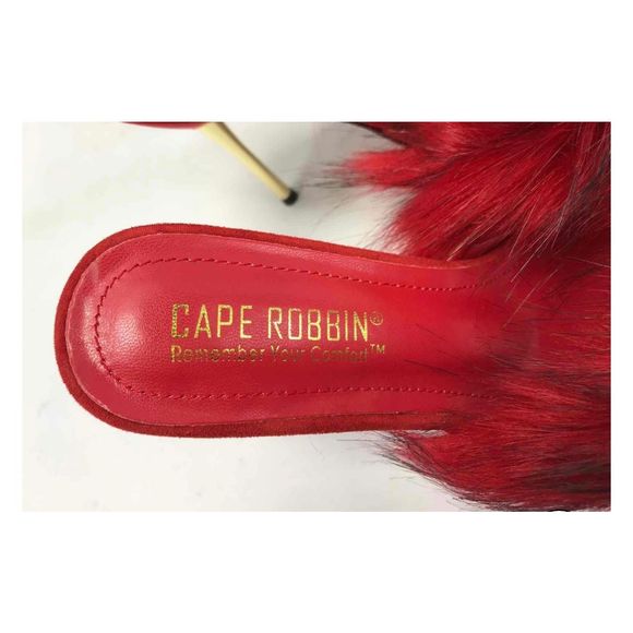 NWT 7M Cape Ribbon Style #FUJI-M Faux Fur HIgh Heels - Picture 4 of 5